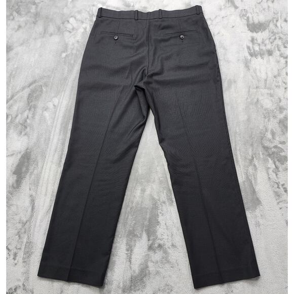 Perry Ellis Portfolio Pants Men 34X30 Black Gray Classic Fit Flat Front Straight - Picture 2 of 12